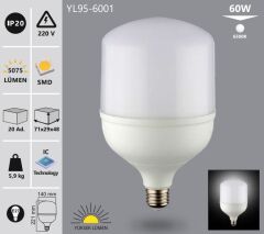 Noas YL95-6001 60W 6500K Beyaz Işık Led Torch Ampul