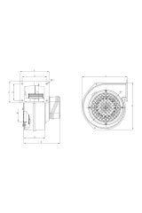 Bahçıvan BDRAS 120-60 85W 290m3/h Monofaze Alüminyum Gövdeli Öne Eğimli Salyangoz Radyal Fan