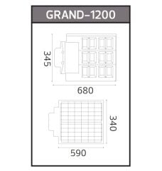 Horoz 074-009-1200 Grand-1200 6400k Beyaz Işık Solar Sokak Lambası Kumandalı