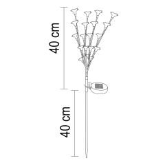 Forlife FL-3207 2 li Sakura 10W RGB Led Işıklı Çiçek Armatür