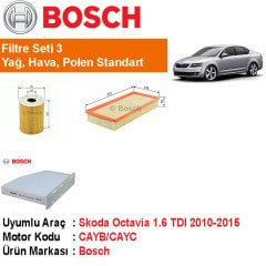 Skoda Octavia 1.6 TDI Filtre Bakım Seti 2010-2015 [Bosch]402006