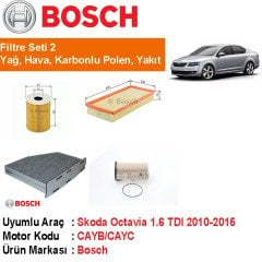 Skoda Octavia 1.6 TDI Filtre Bakım Seti 2010-2015 [Bosch]402006