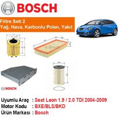 Seat Leon 1.9 / 2.0 TDI Filtre Bakım Seti 2004-2009 [Bosch]