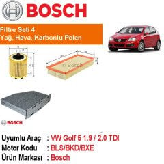 VW Golf 5 1.9 / 2.0 TDI Filtre Bakım Seti 2004-2009 [Bosch]