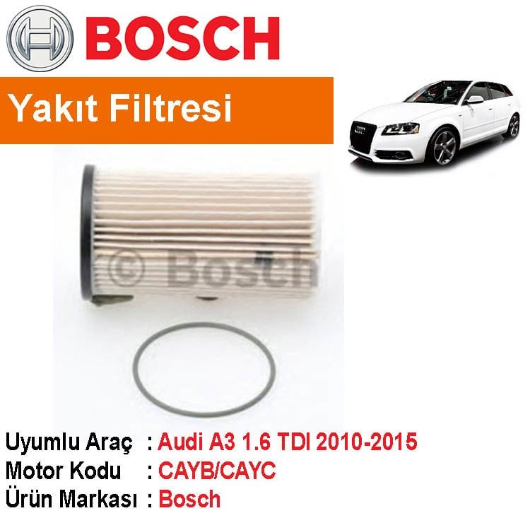 Audi A3 1.6 TDI Yakıt Filtresi 2010-2015 [Bosch]402006