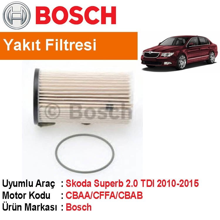 Skoda Superb 2.0 TDI Yakıt Filtresi 2010-2015 [Bosch]402006