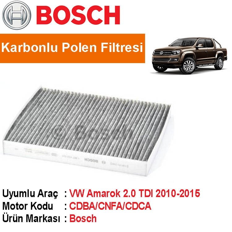 VW Amarok 2.0 TDI Karbonlu Polen Filtresi 2010-2015 [Bosch]