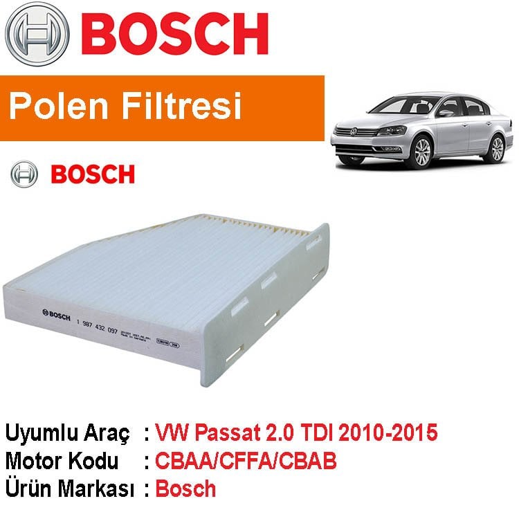 VW Passat 2.0 TDI Polen Filtresi 2010-2015 [Bosch]