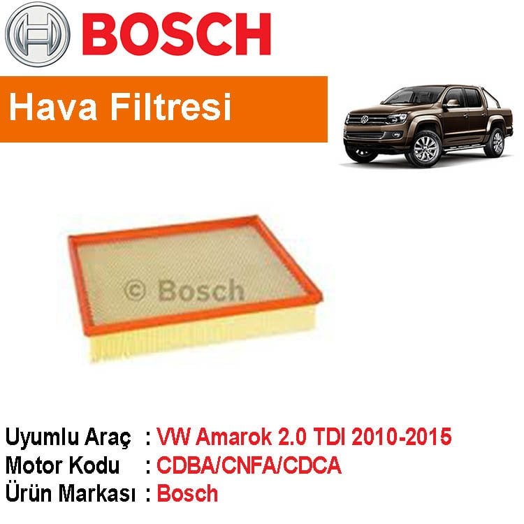 VW Amarok 2.0 TDI Hava Filtresi 2010-2015 [Bosch]