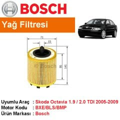 Skoda Octavia 1.9 / 2.0 TDI Yağ Filtresi 2005-2009 [Bosch]