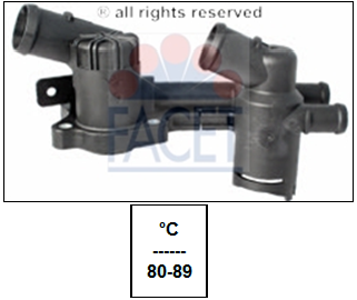 VW YETI 1.2 TSI CBZB 09→ TERMOSTAT 80 - 89°C  03F121111A Facet