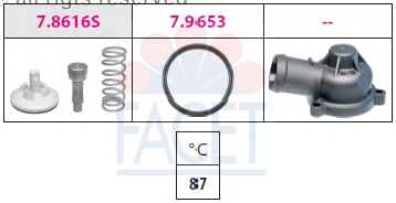 VW IBIZA 5 1.2 BZG 08→ TERMOSTAT 87°C  03C121110A Facet