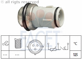 VW ÜÇ FİŞLİ HARARET MÜŞÜRÜ 125 °C  053919501A (Gri) Facet 7.3533