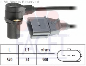 VW GOLF 4 1.6 AKL 97-04 KRANK DEVİR SENSÖRÜ  06A906433C Facet