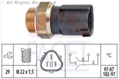 VW GOLF 5 1.6 BGU BSE BSF 04→ FAN MÜŞÜRÜ 3 FİŞ 97-87°C102-97°C