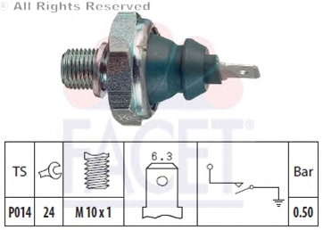 VW POLO 75 1.6 AEE 94-99 YAĞ MÜŞÜRÜ0.50 BAR 030919081B (Yeşil)