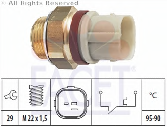 BORA 1.9 TDI AGR 98-01 FAN MÜŞÜRÜ İKİ FİŞLİ95°C- 90°C 867959481 K