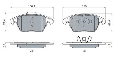 Audi A1 8X 2011-2018 Ön Fren Balata Seti