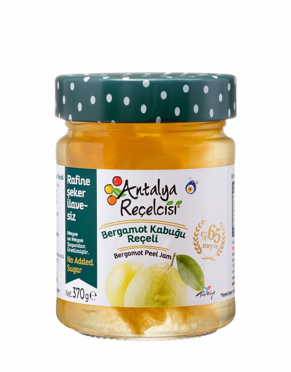 Antalya Reçelcisi Bergamot Kabuğu Reçeli 370g Rafine Şeker İlavesiz