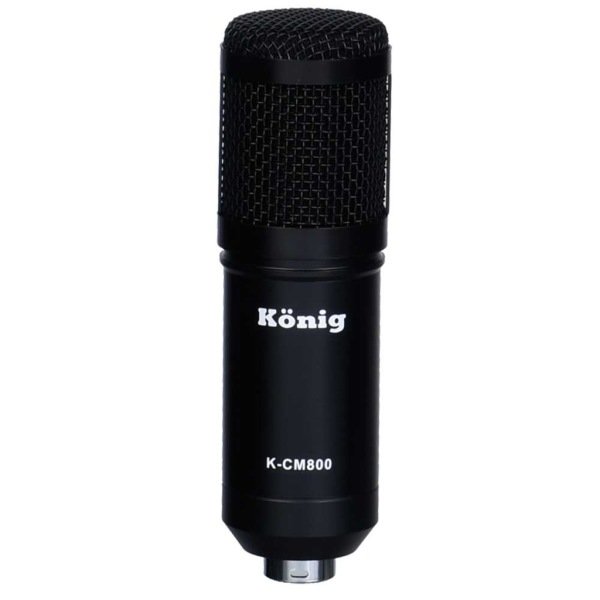 KÖNİG K-CM 800 CONDENSER STÜDYO KARAOKE KAYIT MİKROFONU SİYAH