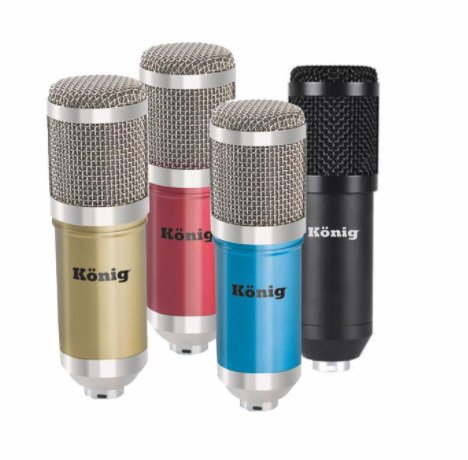 KÖNİG K-CM 800 CONDENSER STÜDYO KARAOKE KAYIT MİKROFONU MAVİ