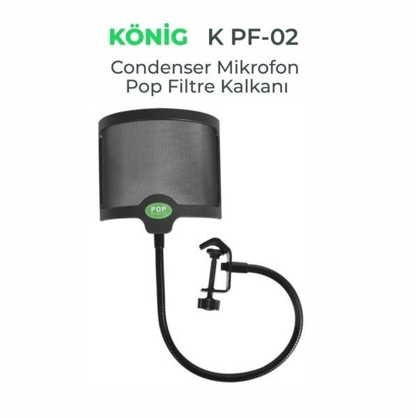 KÖNİG K-PF 02 CONDENSER MİKROFON POPFİLİTRE KALKANI