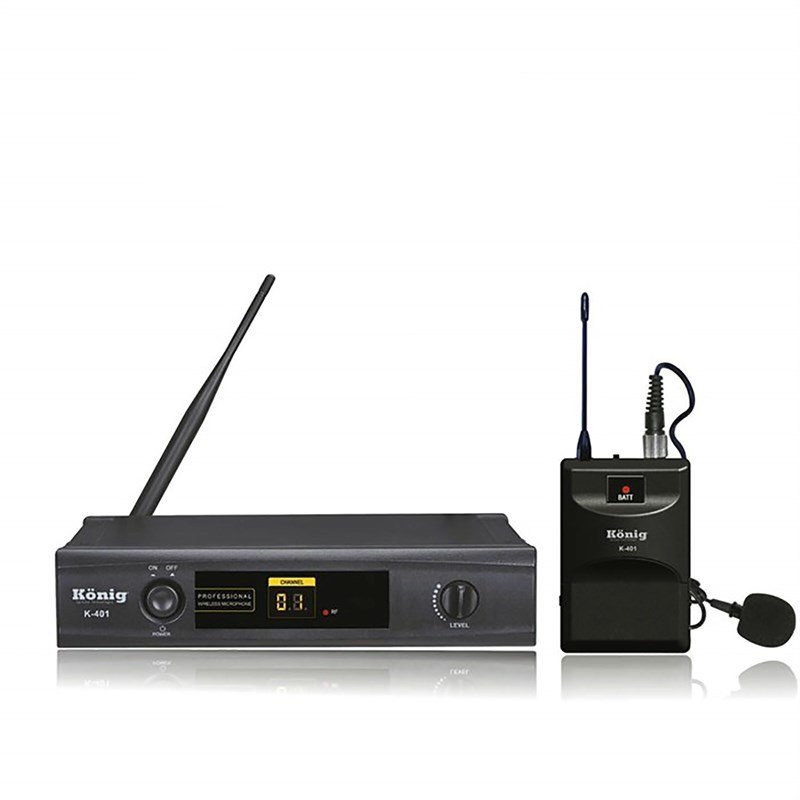 KÖNİG K-401 Yaka Tek Kanal UHF Telsiz Mikrofon