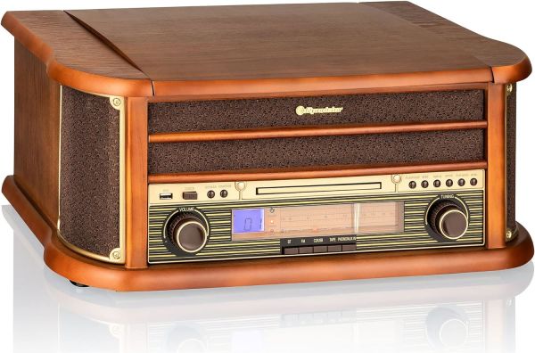 Roadstar HIF-1993BT -  Retro Ahşap HiFi Sistemi kaset  (Bluetooth, FM, CD) Renkli Ahşap