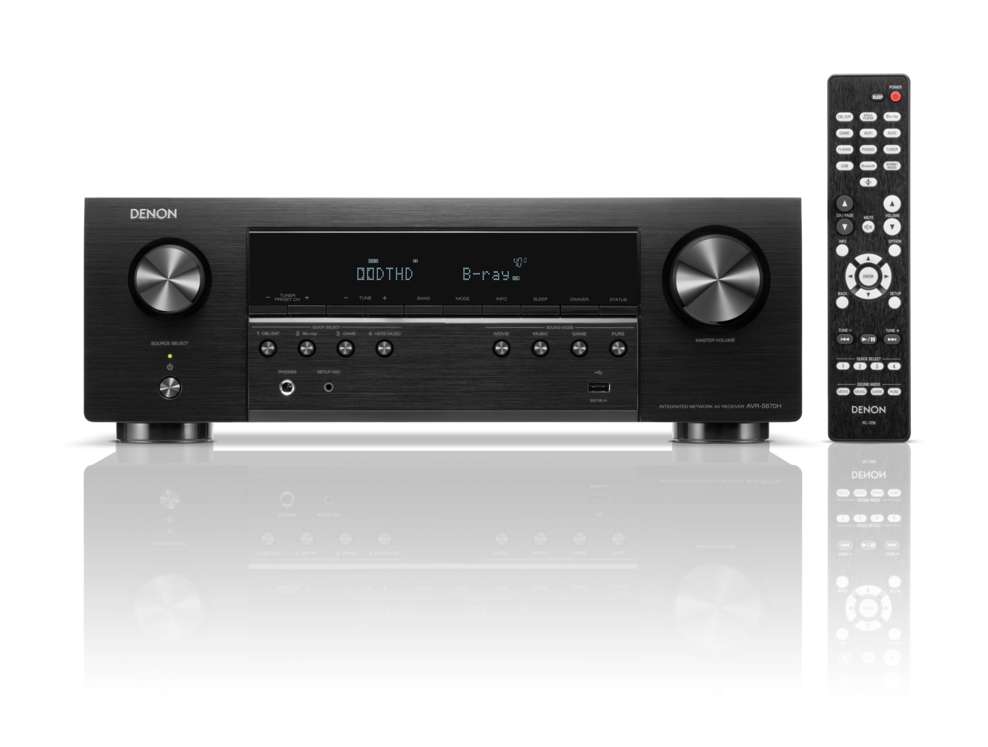 DENON AVR-S670H 5.2 Ch. 135 WAAT  8K AV Receiver with HEOS®