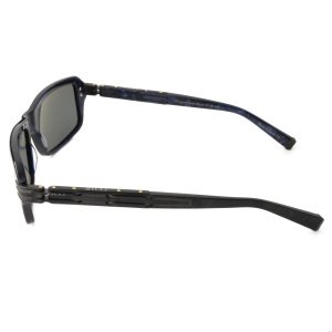 Zilli Eugene Satin Black Limited Men's Sunglasses