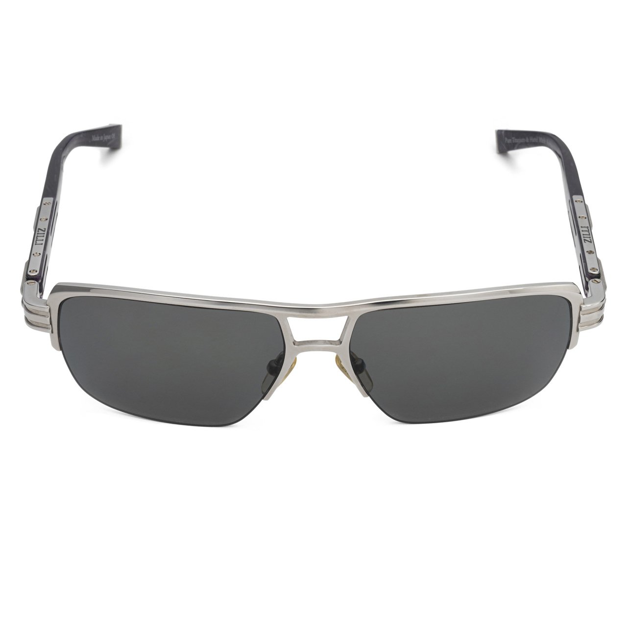 Zilli Francisco Shiny Ruthenium Men's Sunglasses