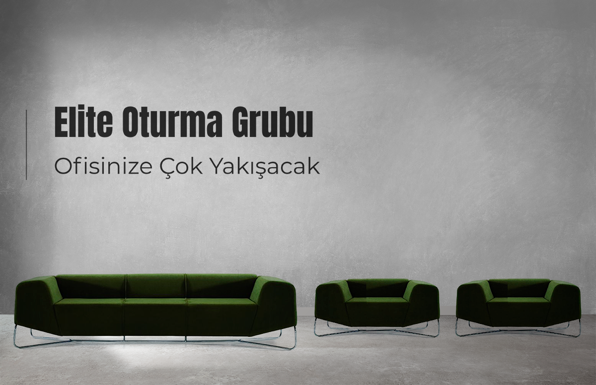 Elite Kumaş Büro Oturma Grubu