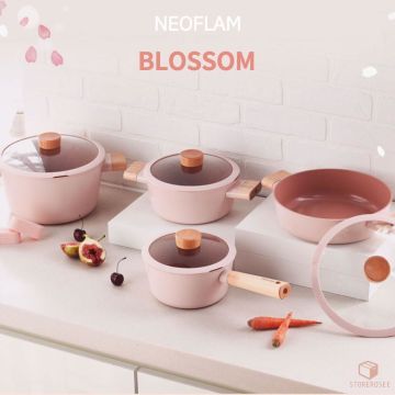 NEOFLAM BLOSSOM ALÜMİNYUM DÖKÜM 24 CM TENCERE PEMBE