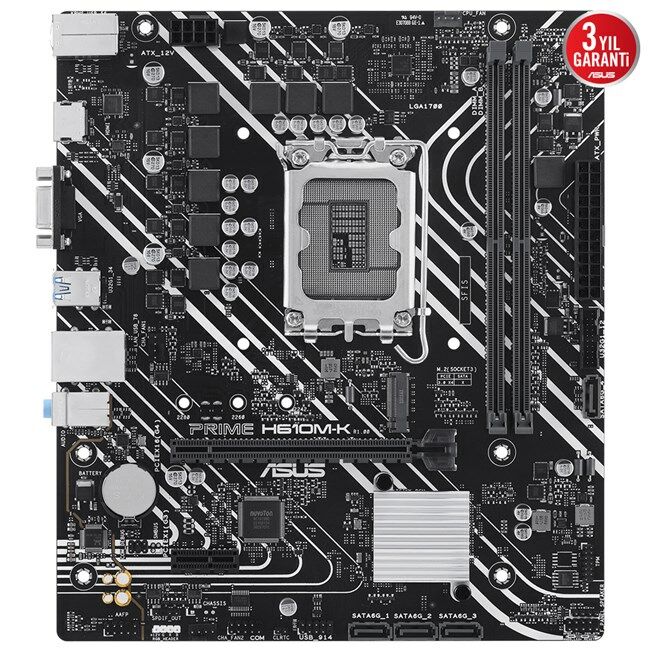 Asus Prime H610M-K DDR5 1700P Vga Hdmi