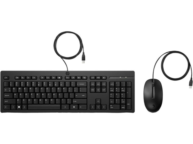 HP 225 Kablolu Türkçe Klavye & Mouse Set - Siyah