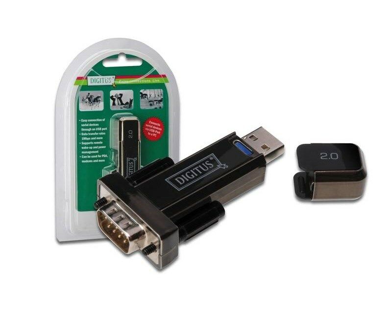 Digitus USB2.0 Erkek to RS232 (Seri) Dişi Çevirici