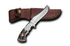 Bora 601 DMS-B Damascus Çelik Boynuz Saplı Bıçak