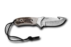 Bora 602 DMS-B Damascus Çelik Boynuz Saplı Bıçak