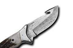 Bora 602 DMS-B Damascus Çelik Boynuz Saplı Bıçak