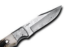 Bora 603 DMS-B Damascus Çelik Boynuz Saplı Bıçak