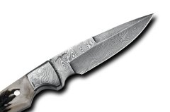 Bora 604 DMS-B Damascus Çelik Boynuz Saplı Bıçak