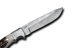 Bora 606 DMS-B Damascus Çelik Boynuz Saplı Bıçak