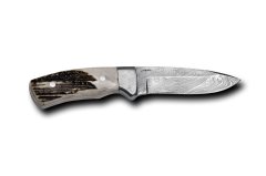 Bora 607 DMS-B Damascus Çelik Boynuz Saplı Bıçak