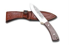 Bora 309 Y Falcon Yılan Ağaç Saplı Gravürlü Bıçak