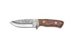 Bora 418 C Wild Boar Ceviz Saplı Gravürlü Bıçak
