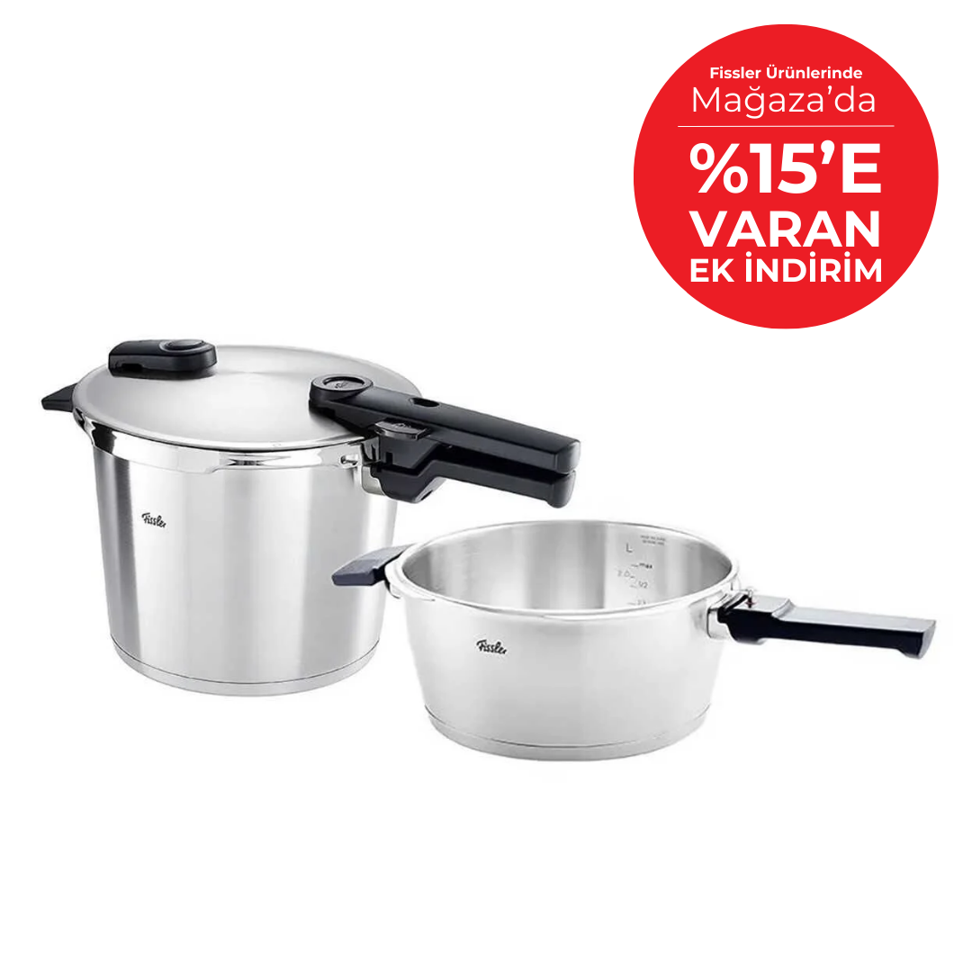 Fissler Vitaquick Premium 6,0+3,5 Litre Düdüklü Tencere