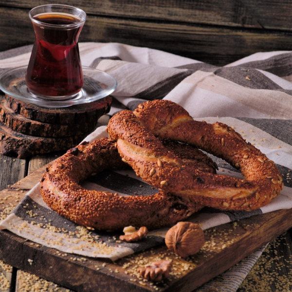 Ekşi Mayalı Cevizli ve Ayçekirdekli Tam Buğday Simit(5 adet)