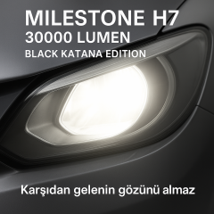 VOLKSWAGEN Polo 2000-2002  Photon Milestone Black Katana  H7 Kısa LED Far 30000 Lümen
