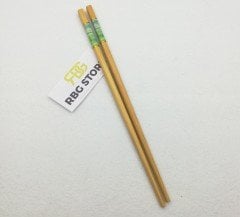 Bambu Organik Yeşil Desen Chopstick Yemek Çubuğu