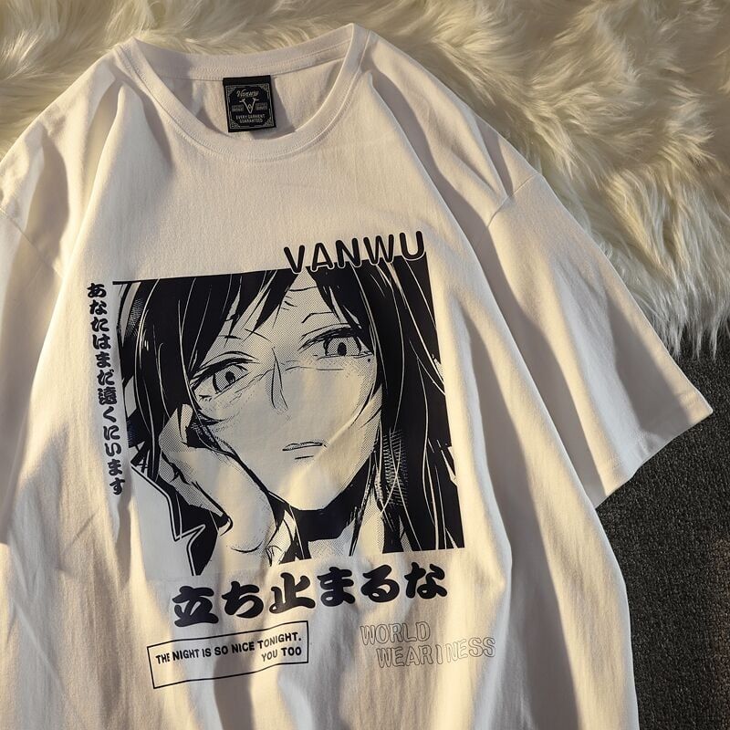Vanwu Anime Detaylı Unisex T-shirt